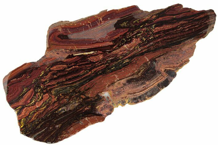 Polished Tiger Iron Stromatolite Slab - Billion Years #185958